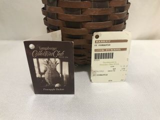 Longaberger 2012 Collector’s Club PINEAPPLE BASKET with METAL TOP & BOX - SHARP 2