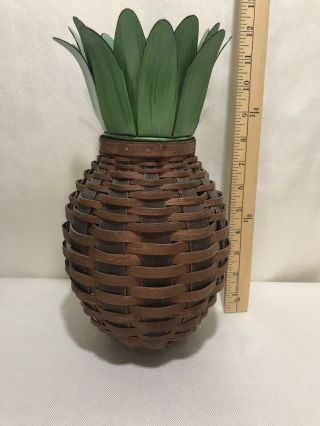 Longaberger 2012 Collector’s Club PINEAPPLE BASKET with METAL TOP & BOX - SHARP 6