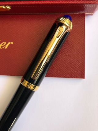 Cartier Ballpoint Pen Black/Gold Coated 2
