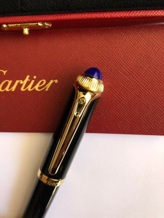 Cartier Ballpoint Pen Black/Gold Coated 3
