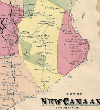 1867 Canaan,  Ct.  Map,  Not A Reprint,  Edge Stains,