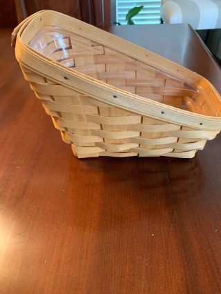 Longaberger Small Vegetable Basket With Plastic Protector