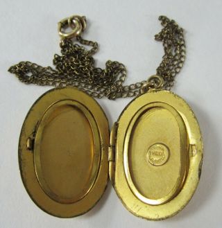 Los Angeles Police Shield Obsolete Locket LAPD 12K Gold Filled Theda 1930 - 40s 5