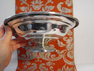 Vintage Sterling Silver 8.  5 " Pedestal Bowl Weighted Reinforced
