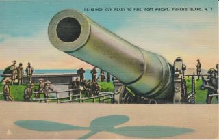 12 Inch Gun Ready To Fire Fort H G Wright Fishers Island,  Ny Coast Artillery