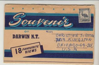 Foldout Darwin Northern Territory 18 Scenes Murray Views Postcard 1940/50