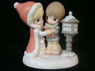 Precious Moments - Tidings Of Comfort And Joy - Couple In Snow At Mailbox - Rare