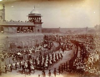 Rare Photograph,  Delhi Durbar,  Albumen,  Red Fort,  1903,  India