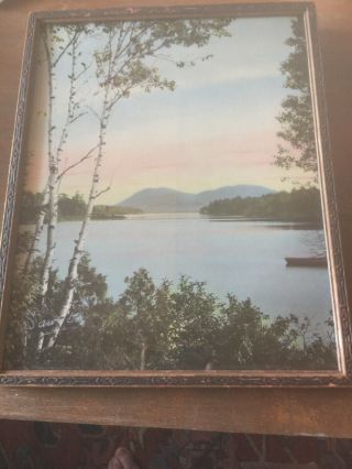Charles Sawyer Rangeley Lakes And Mountains Maine Hand Color Photo
