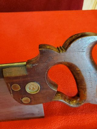 Disston 77 Back Saw - Early Split nuts - Is it 1876? You Decide. 2