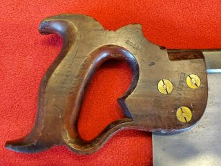 Disston 77 Back Saw - Early Split nuts - Is it 1876? You Decide. 5