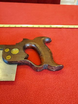 Disston 77 Back Saw - Early Split nuts - Is it 1876? You Decide. 7