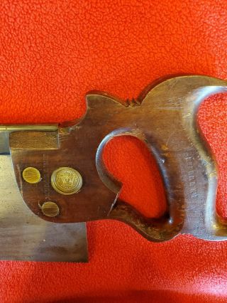 Disston 77 Back Saw - Early Split nuts - Is it 1876? You Decide. 8