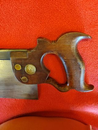 Disston 77 Back Saw - Early Split nuts - Is it 1876? You Decide. 9
