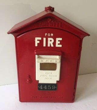 Gamewell 1924 ? Fire Alarm Box - Cast Iron - York - Newton Mass