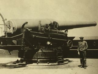 c1915 Fort Worden,  WA 12 Inch Artillery Gun RPPC,  Port Townsend Photo Postcard 2 2