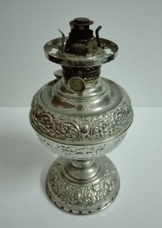 Antique Millers O.  Vestal Made in USA Kerosene Oil Lamp 2