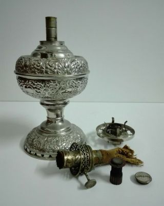 Antique Millers O.  Vestal Made in USA Kerosene Oil Lamp 6
