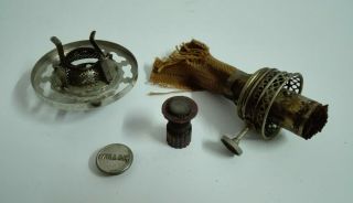 Antique Millers O.  Vestal Made in USA Kerosene Oil Lamp 7
