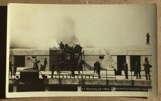 C1915 Fort Worden,  Wa 12 Inch Artillery Gun Rppc,  Port Townsend,  Photo Postcard