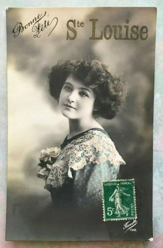Lady Louise French Fashion Vintage Postcard