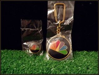Nbc Peacock Logo Keychain And Pin In Package