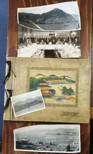 Hong Kong 1937 Album Of Postcards And Photos China Typhoon Coronation Shanghai