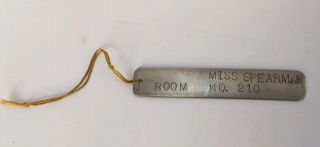Vintage Nickel Classroom Key Stamped With Teacher Name And Room Number