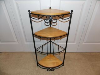 Longaberger Wrought Iron (corner Stand),  3 Basket Accessories Shelves