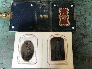 Antique Tintype & CDV Photos Album 31 Tins Victorian ALBUM FULL 3