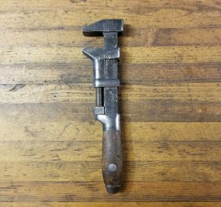 Rare Antique Adjustable Monkey Wrench • Vintage Coes 1880 Mechanic Old Tools Usa