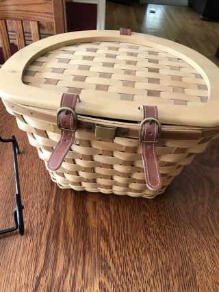 Rare Longaberger Bicycle Basket 4
