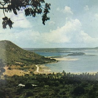 Caribbean Island Sint Maarten Postcard Vintage Sintpson Bay Lagoon Posted Chrome