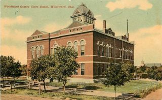 C1907 Postcard; Woodward County Court House,  Woodward Ok Unposted