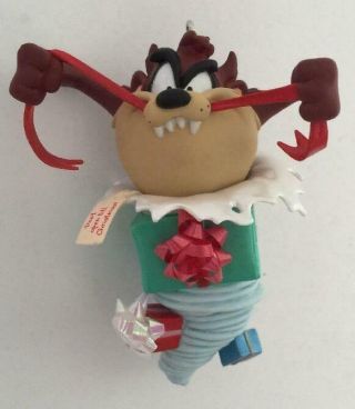2010 Taz Unwrapped Hallmark Ornament Looney Tunes Present