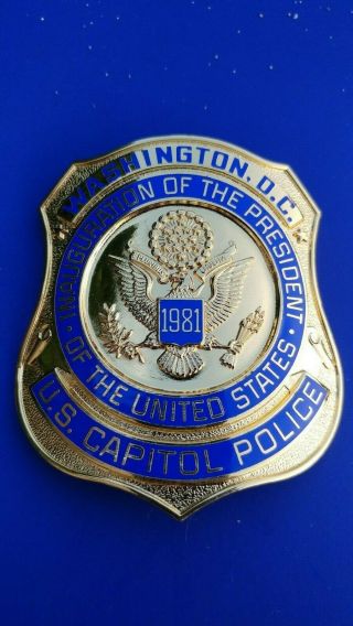 3 Inauguration Badges/Shields President Ronald Reagan 1981 Washington.  D.  C. 4