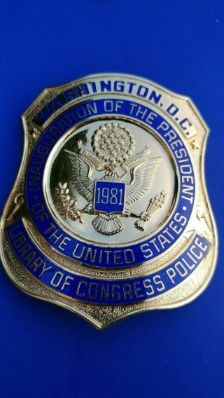 3 Inauguration Badges/Shields President Ronald Reagan 1981 Washington.  D.  C. 5