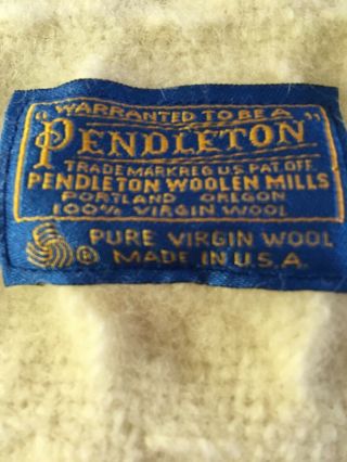 Vintage Pendelton Wool Blanket Made In The Usa 48x58 Inches
