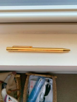 Authentic Cartier 18K Gold - Plated Must De Series Ballpoint Pen. 6