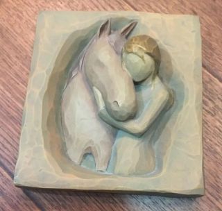 Willow Tree Quiet Strength " Always There For Me " 3d Plaque Susan Lordi Horse