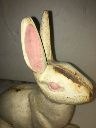 Antique Cast Iron White Rabbit 2