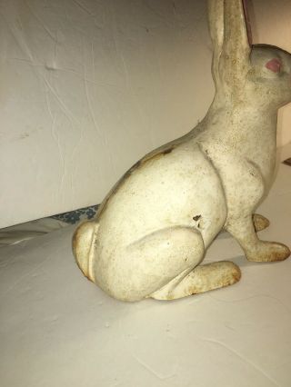 Antique Cast Iron White Rabbit 3