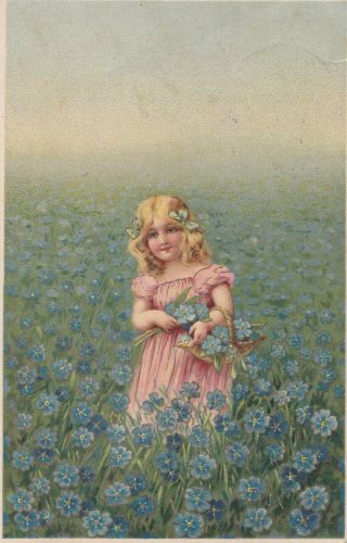 Pretty Little Blond Girl In Cornflower Field - Listing