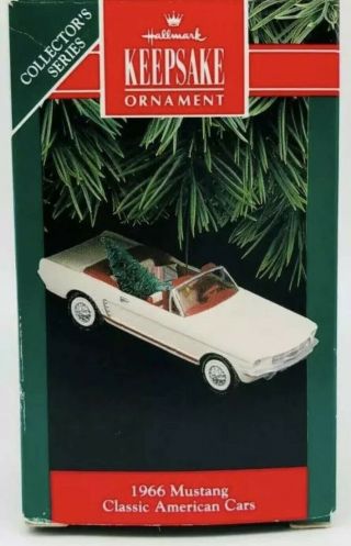 1992 1966 Ford Mustang Hallmark Ornament Classic American Cars 2 Convertible