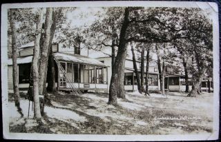 Crooked Lake Delton Mi Resort Cottages Cabins Vintage Real Photo Rppc Postcard