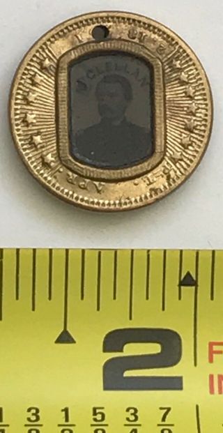 McClellan/Pendelton 1864 jugate ferrotype 21.  5 mm diameter 3