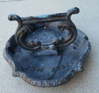 Antique Cast Iron Boot Scraper - Made By J.  Savery,  S Sons York - With Mud Tray