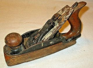 Antique Stanley Bailey No.  35 Smooth Plane Wood Wrapped Base