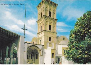 Cyprus Postcard Larnaca Seaside Resort Saint Lazarus Church