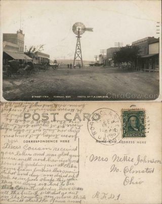 Rppc T.  A.  Carlson Street View,  Farnam,  Neb.  Photo By T.  A.  Carlson.  1908 Nebraska